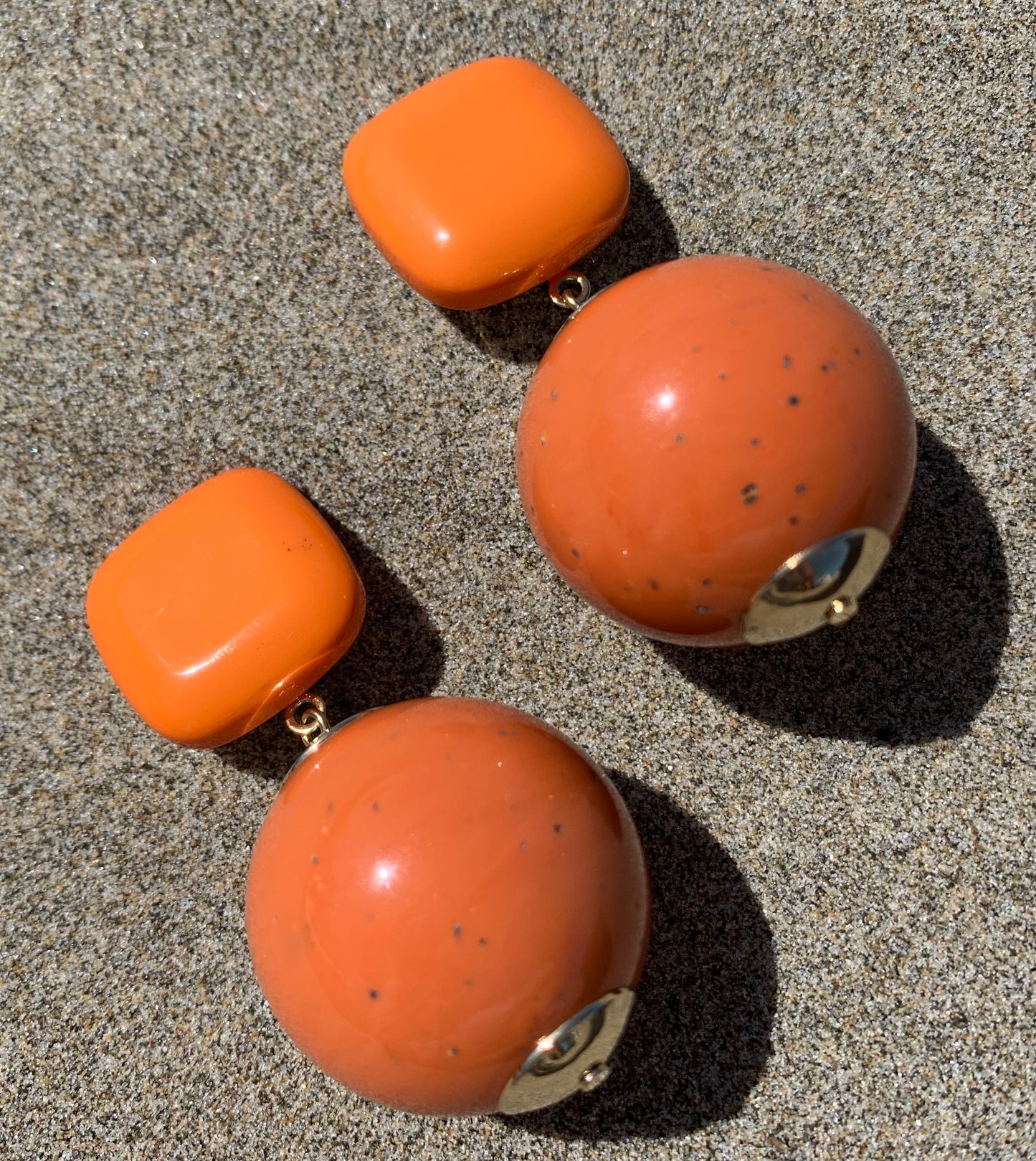 Ball Earrings Orange