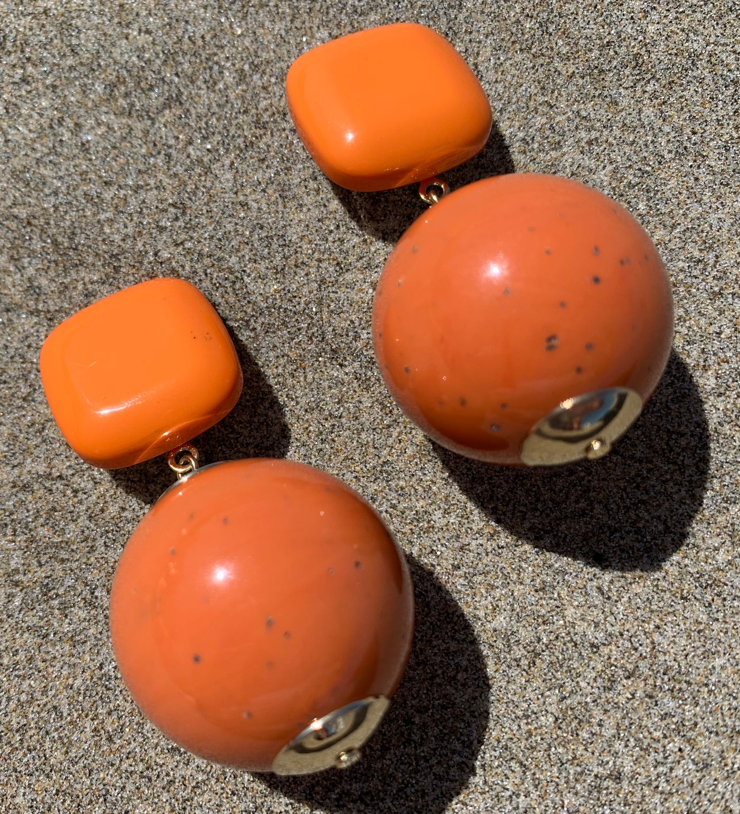 Ball Earrings Orange