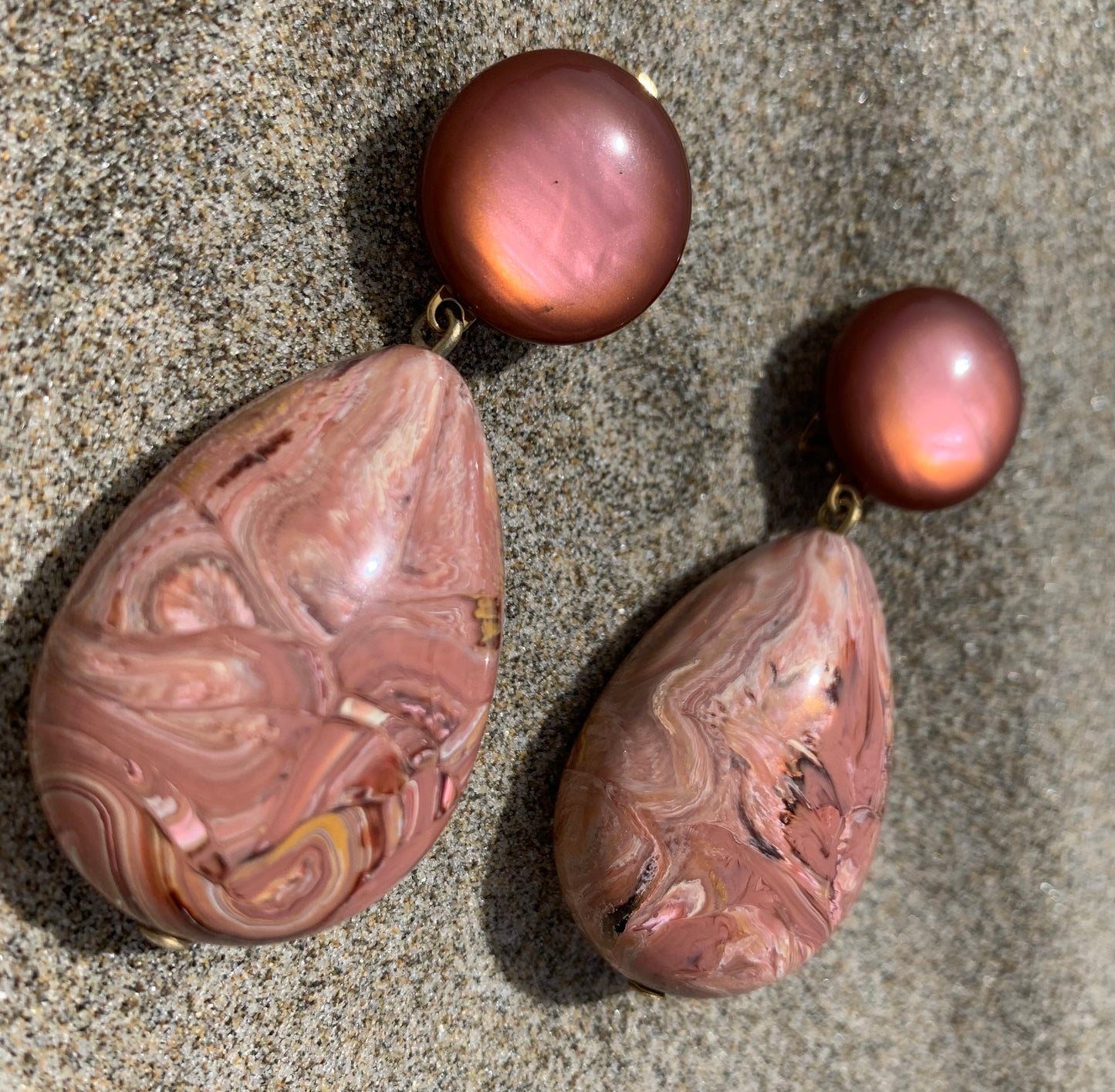 Cuba Earrings Marble Old Pink