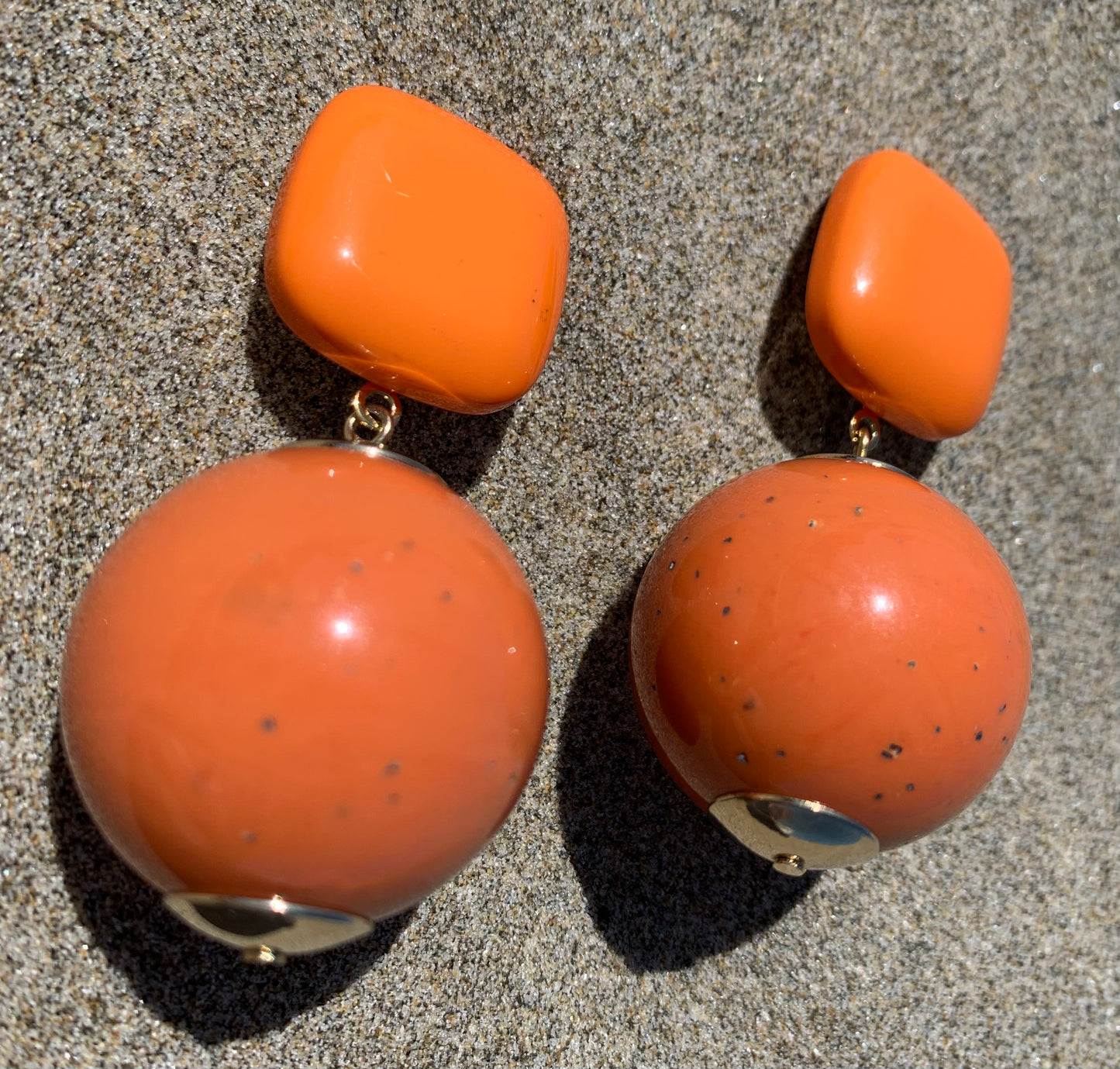 Ball Earrings Orange