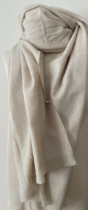 Scarf with Sparkles Beige