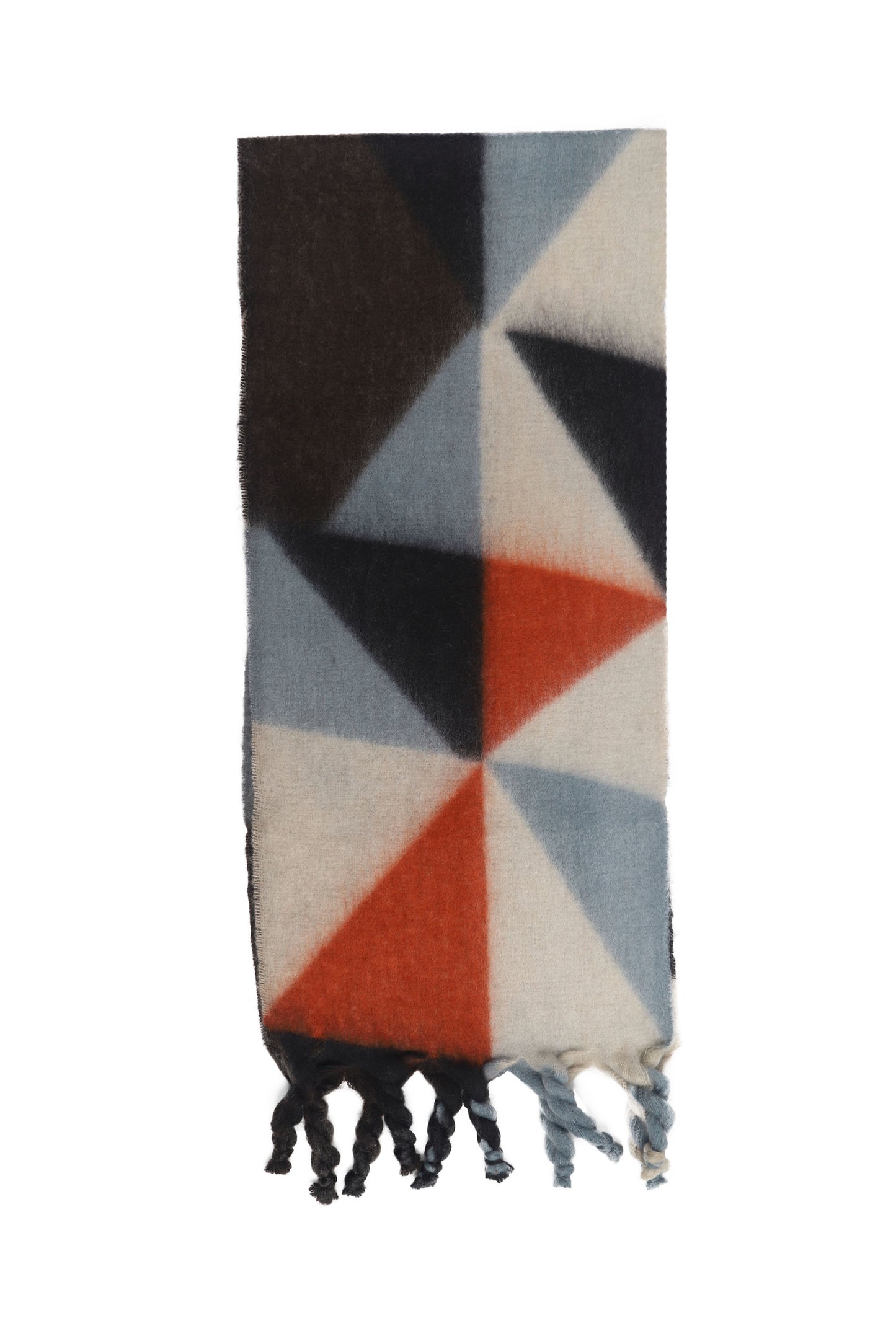 Scarf Soft Abstract Pattern Black/Red/Grey