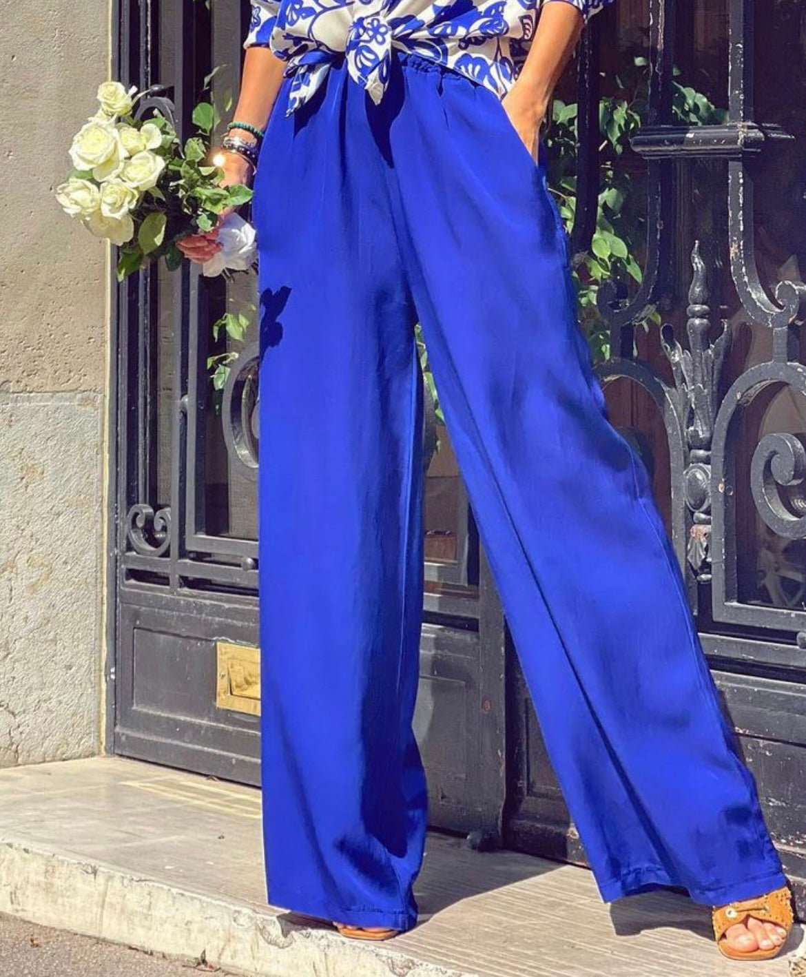 Julia Pants Royal Blue Fluid