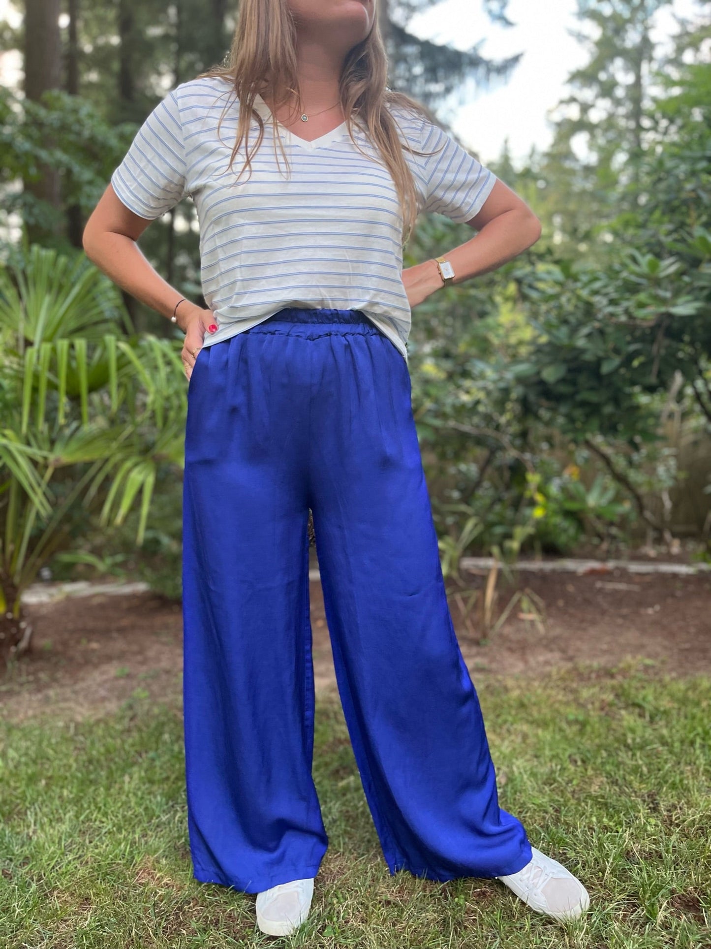 Julia Pants Royal Blue Fluid