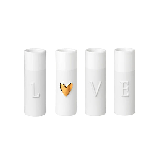 Love Mini Vases gold - Set Of 4 R13802