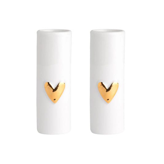 Love Heart Mini Vases - Set Of 2 R14276