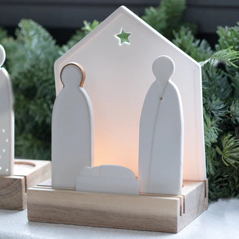 Nativity Tealight Holder - Family R90433