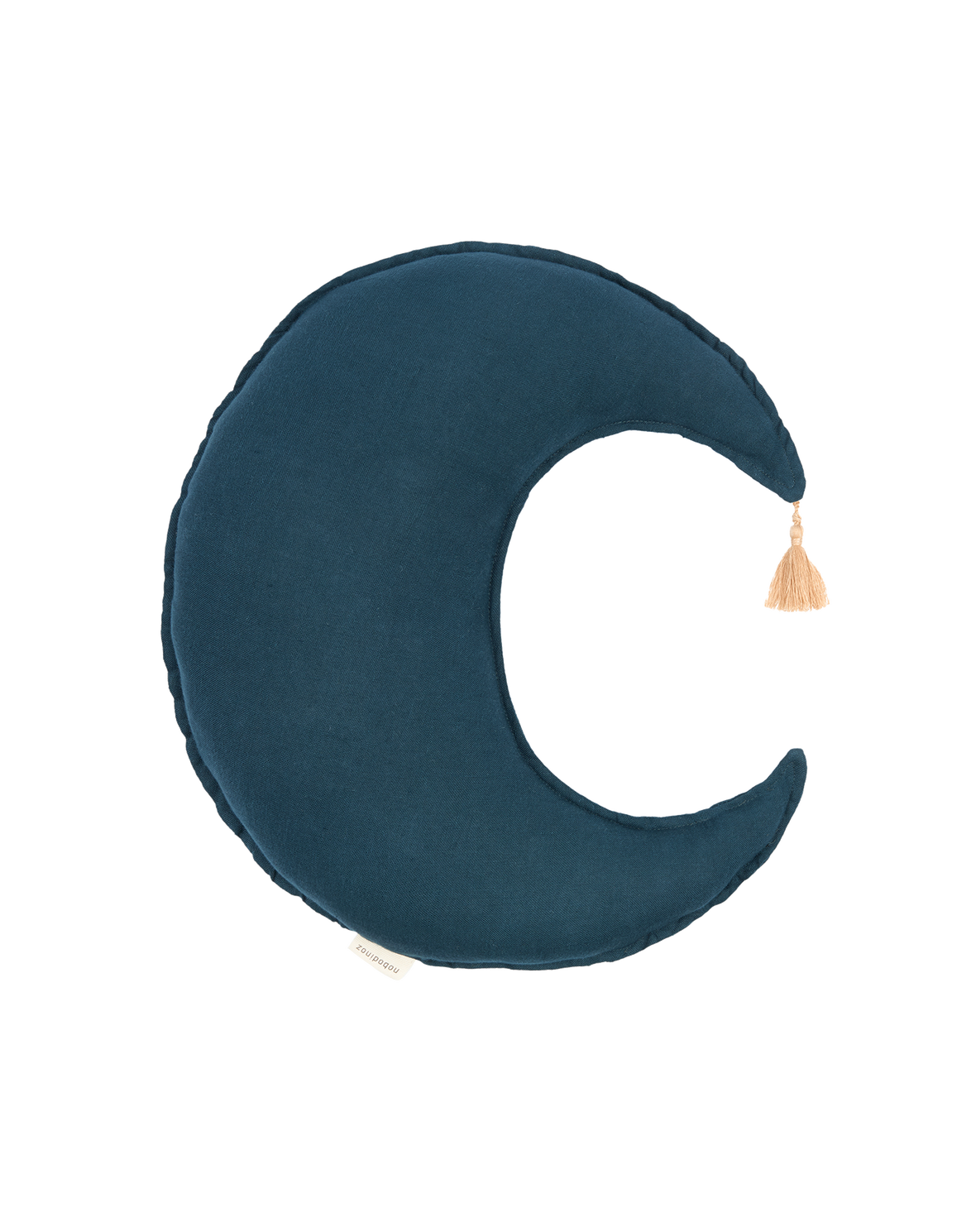 L1N0 Moon cushion linen - Deep blue