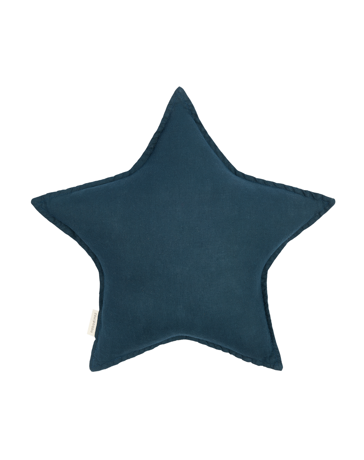 L1N0 star cushion linen - Deep blue