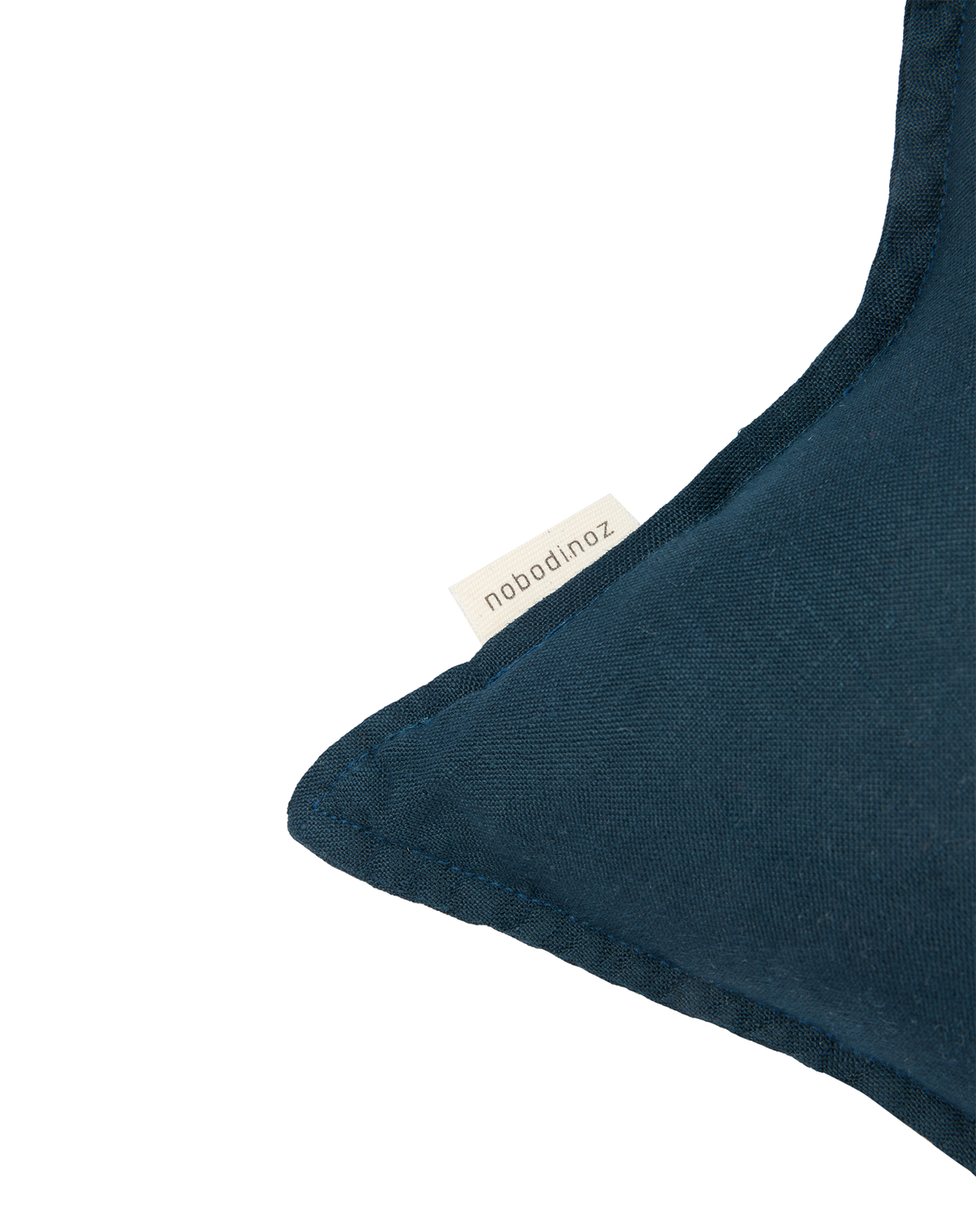 L1N0 star cushion linen - Deep blue