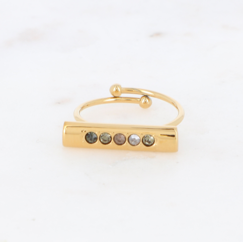 Zigy Ring Grey Gold