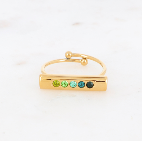 Zigy Ring Green Gold