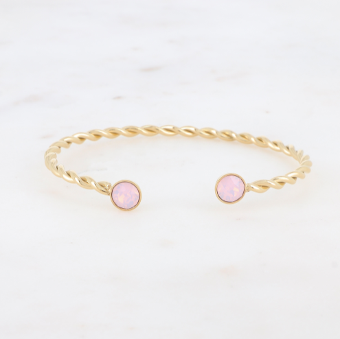 Livia Bracelet Pink Opal Gold