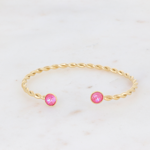 Livia Bracelet Pink Delite Gold