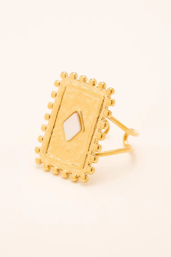 Cardi Ring White Mother-of-pearl Gold