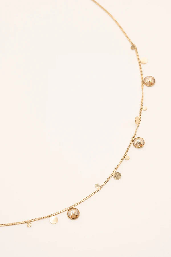 Khalissa Necklace Gold Crystals